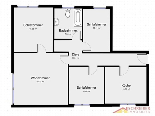 Große, helle 4 ZKB Wohnung in Altenkirchen-Honneroth zu vermieten.