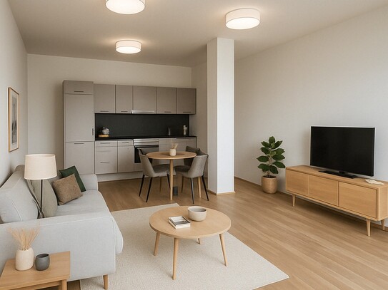 Luxuriöse Dachgeschosswohnung | Erstbezug | 2 Zimmer + sonnenverwöhnter Südbalkon (10m²)