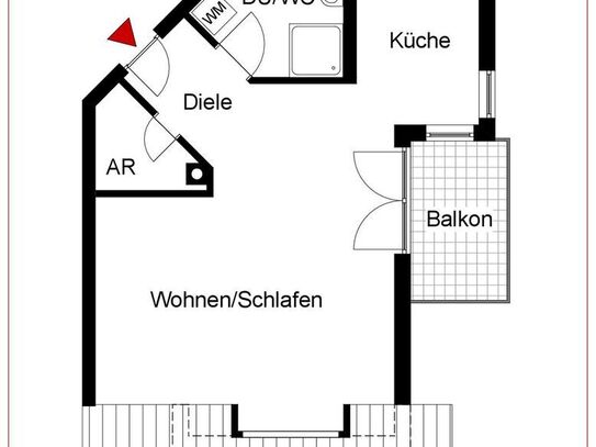 Charmante Dachgeschoss-Wohnung mit Balkon und Stellplatz