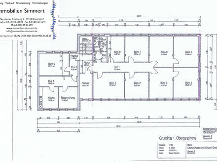 BÜROHAUS nähe HBF, 1. OG 305 m², UG 155 m² = 460 m² mit WC für D+ H, 49074 Osnabrück