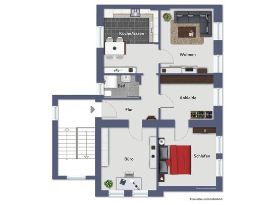 Provisionsfrei: 64,3 m² im Herzen von Trier-Süd – 4-ZKB Wohnung