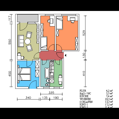 4,0-Zimmerwohnung mit Balkon!