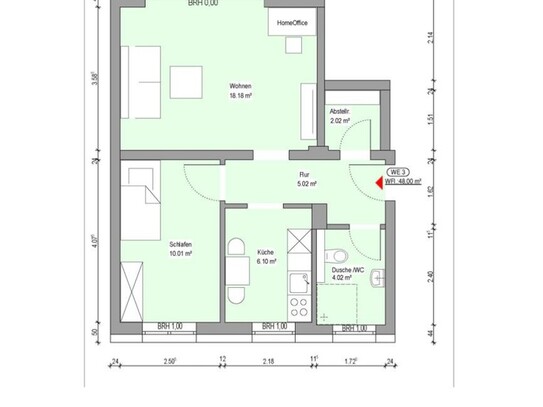 Energieeffiziente (KfW 55) altersgerechte 2-Zimmer Wohnung mit Aufzug