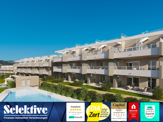 Spanien, Estepona: 3-4 Zimmer Apartments mit herrlichem Panoramablick auf den Golfplatz und das Meer