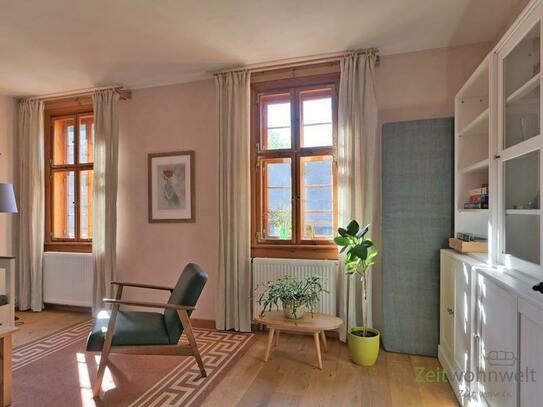 (EF1096_M) Jena: Scheiditz, geschmackvoll möblierte 2-Zimmer-Wohnung mit Balkon in historischem Bauernhaus