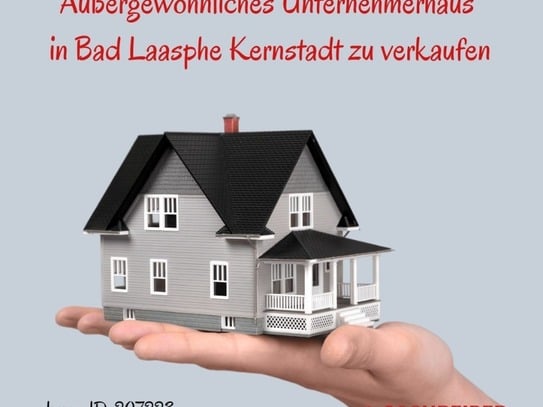 Außergewöhnliches Unternehmerhaus in Bad Laasphe Kernstadt zu verkaufen.