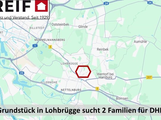 DHH-Grundstück für 2 Familien mit großen Garten - HH-Lohbrügge