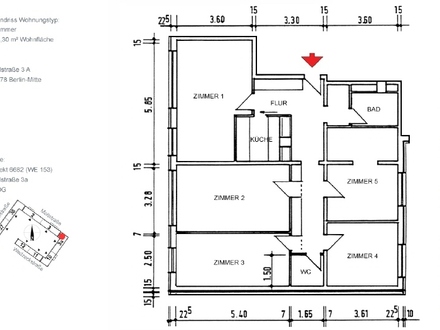 Apartment - long term rented - Alexanderplatz - 5 rooms - no commission