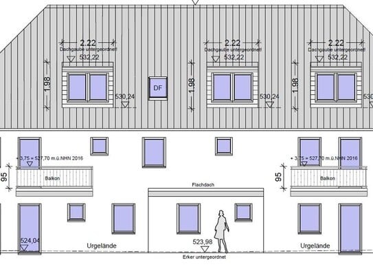 Genehmigung für 2 MFH - ca. 1000 m² WFL