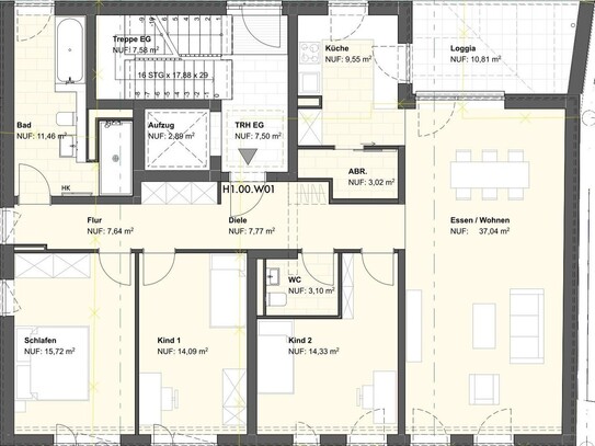 Schicke Wohnung-Neubau- in Bischofsheim Ortsmitte