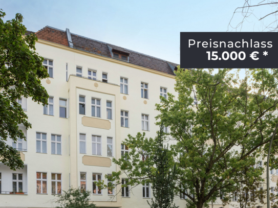 Preisnachlass sichern auf sanierte 1-Zimmer-Altbauwohnung mit Balkon in zentralem Weddinger Kiez