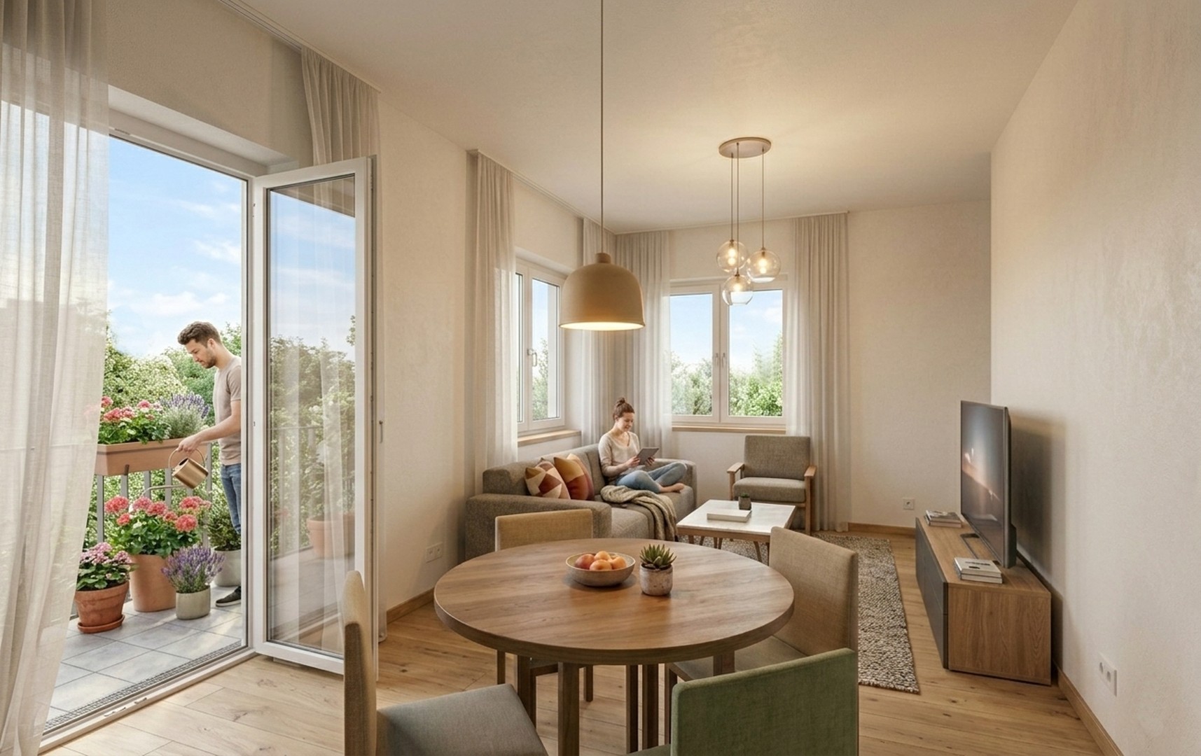 Einziehen und losleben: Neubau-Erstbezug mit Balkon & Stellplatz - Photo 1