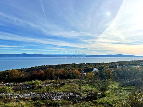 ISTRIEN, RABAC – Investitionsgrundstück mit Baugenehmigung und sensationeller Aussicht