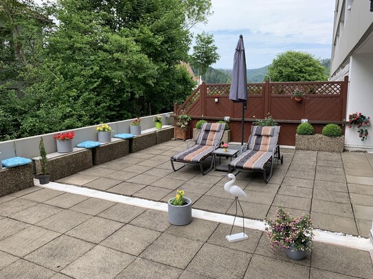 Ferienwohnung & Eigennutzung - große Terrasse, Schwimmbad, Sauna, PKW-Stellplatz