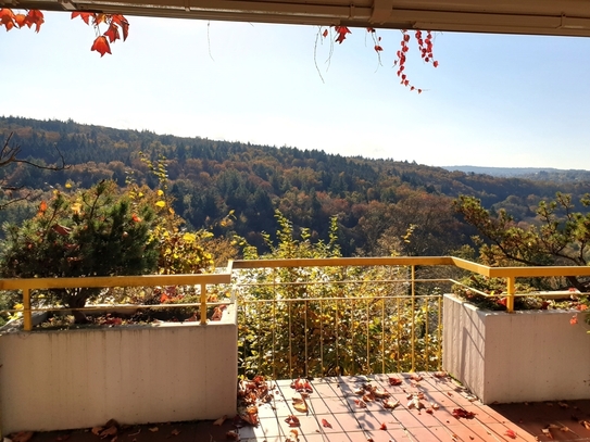 TRAUMHAFTE FERNSICHT - DOPPELHAUSHÄLFTE IN WUNDERSCHÖNER LAGE MIT OFFENEM KAMIN, PKW GARAGE...