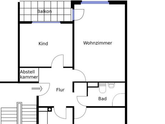 Schöne, helle 3-Zimmerwohnung 1.OG inkl. Balkon + Stellplatz in HH-Billstedt