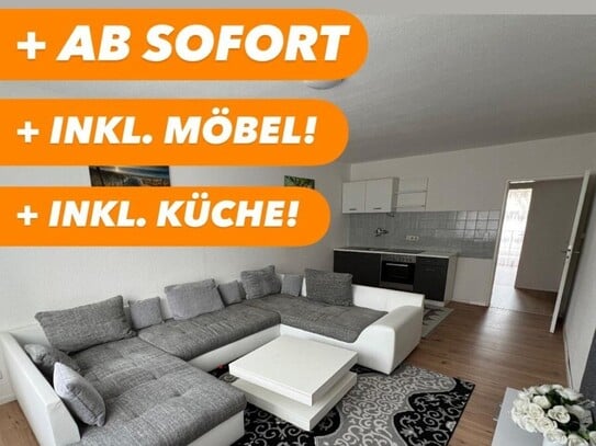 MÖBLIERTE 2 ZIMMER WOHNUNG +BALKON +KÜCHE