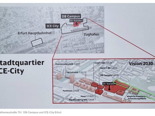 Vielseitige Bebauung (Mischgebiet) Baugrundstück an der ICE-City-Erfurt