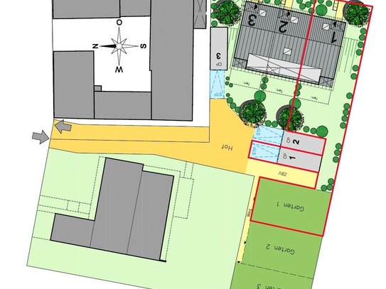 Neubau Reihenendhaus mit Schrebergarten in Klein-Zimmern