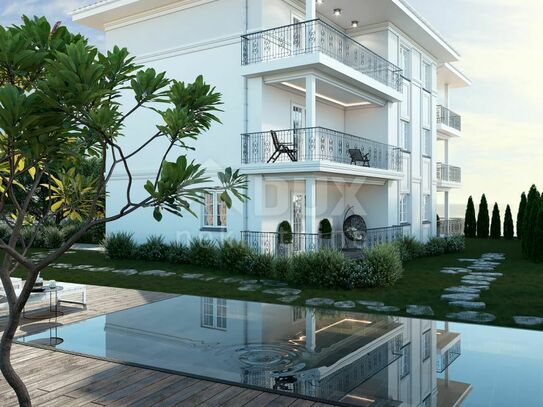 OPATIJA, IČIĆI - eine große Wohnung mit Terrasse in einem neuen Gebäude mit authentischer Architektur und einem Swimmin…