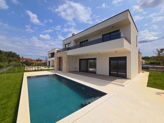 Porec - Freistehende Luxusvilla mit Meerblick und Pool