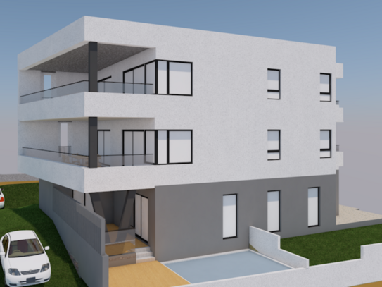 VODICE, neues Projekt, 1. Stock, 600 m zum Strand, Aufzug,3 Schlafzimmer