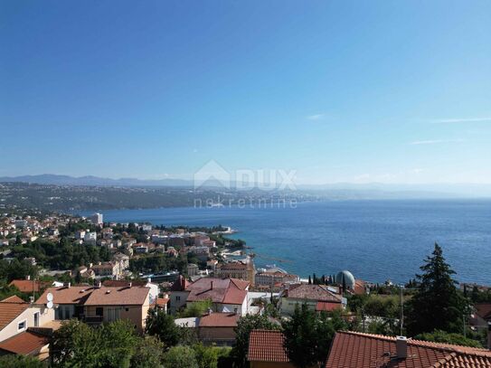 OPATIJA, ZENTRUM - Grundstück für eine Villa 400m2 oberhalb des Zentrums von Opatija mit Baugenehmigung, Panoramablick…