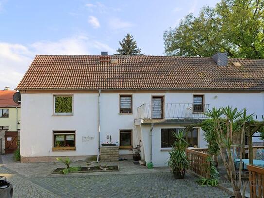 (EF1149_M) Halle: Gröst, möbliertes Wohnhaus mit Hof und Terrasse südlich von Halle im Saalekreis, Service inkl
