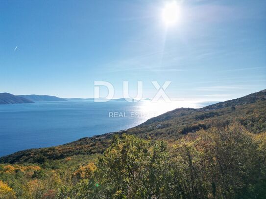 OPATIJA, BRSEČ, PLOMIN - Ackerland 3100m2 mit Panoramablick auf das Meer