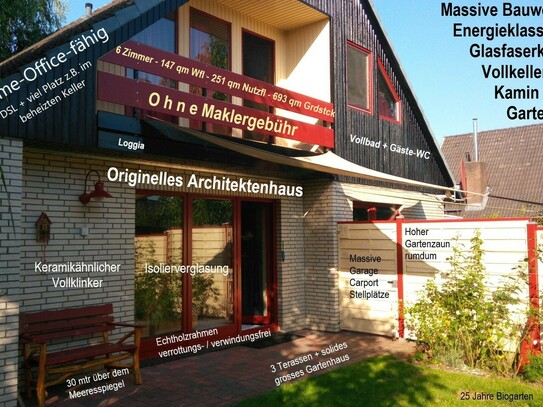 In Hamburgs Nähe im soliden Architektenhaus Leben auf dem Lande mit (möglichem) Home-Office