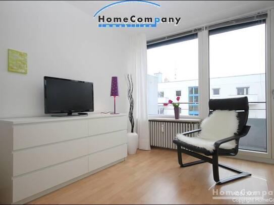 Hübsches, sehr helles und möbliertes 1-Zimmer-Apartment mit Balkon in München-Milbertshofen