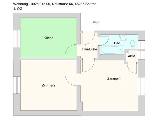 2,5 Zimmer-Wohnung in ansprechender Lage