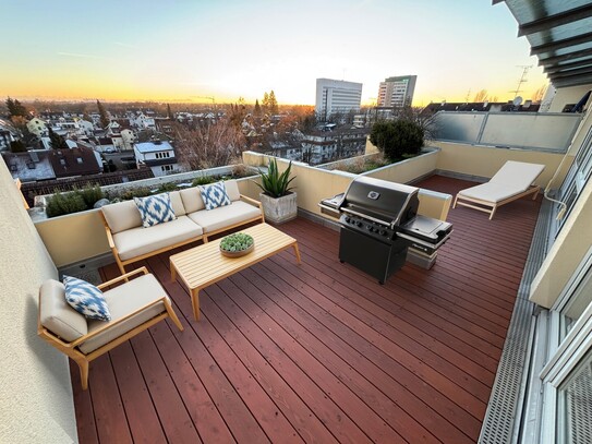 Einzigartige möblierte Terrassenwohnung mit exklusiver Ausstattung und Alpenblick