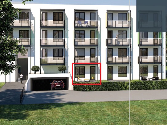 Terrassen-Apartment mit u. Einbauküche ab sofort zu vermieten