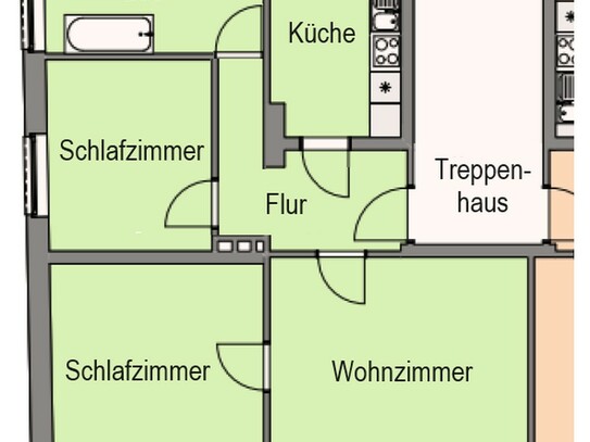 3-Zimmer-Wohnung in City Lage