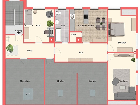 Fröndenberg - Dellwig: 3 Zimmer-Dachgeschosswohnung