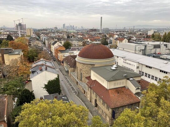 Traumhafte Aussicht auf die Frankfurterskyline, 69m2, Toller Schnitt und sehr Hell