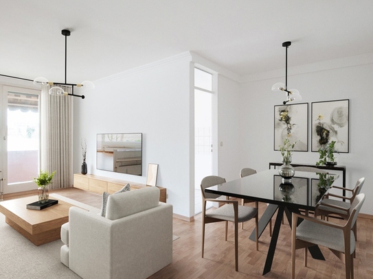 AIGNER - Ein Wohntraum auf jeder Ebene: Stilvolle 3-Zimmer-Wohnung mit zwei Balkonen
