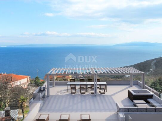 OPATIJA, BREGI - Penthouse 100m2 mit Panoramablick auf das Meer und Swimmingpool + Dachterrasse