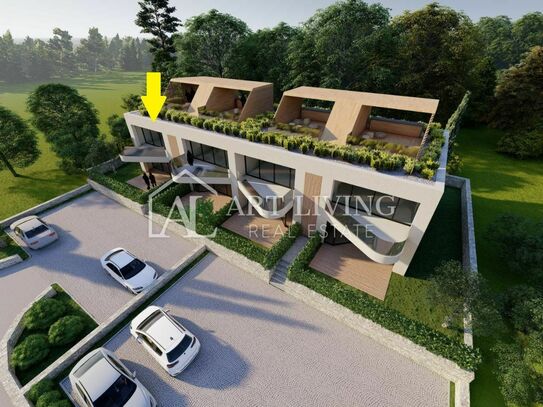 Istrien, Poreč, Umgebung – eine moderne Wohnung mit Dachterrasse in TOP-Lage