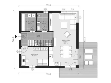 Exklusiver Neubau mit Küche und Grundstück