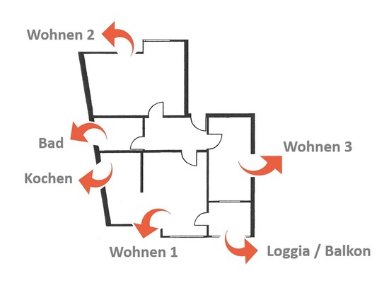 Schöne u. zentrale 3,5-Zimmer Wohnung