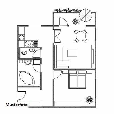 Geplante 3-Zimmer-Wohnung