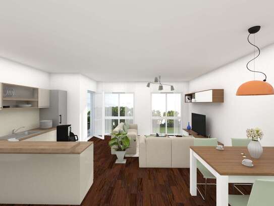 Neubau-Erstbezug! 3-Zimmer- Wohnung mit Terrasse und eigenem Garten in begehrter, wesernaher Lage
