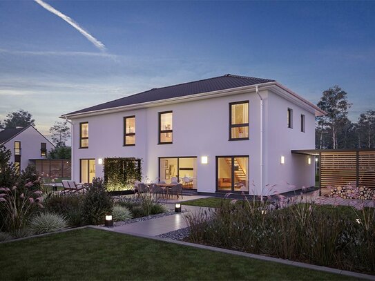* Exklusive Doppelhaushälfte in eleganter Bauhausarchitektur von STREIF - KfW 40 förderfähig / günstig finanzierbar *