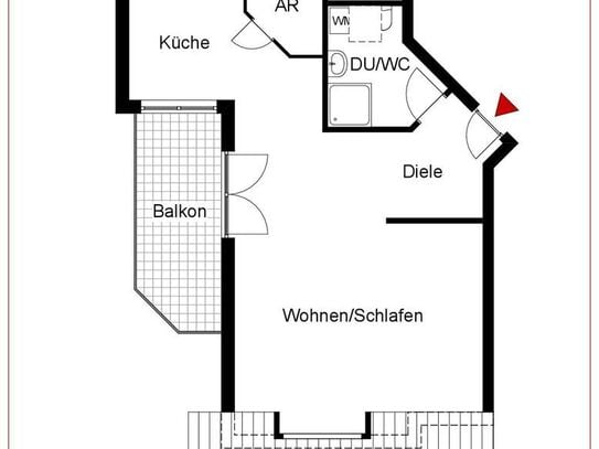 Charmante Dachgeschoss-Wohnung mit Balkon und Stellplatz