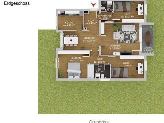 Moderne, großzügige 4,5-Raum-Hochparterre-Wohnung mit Südwest-Balkon in Garmisch-Partenkirchen