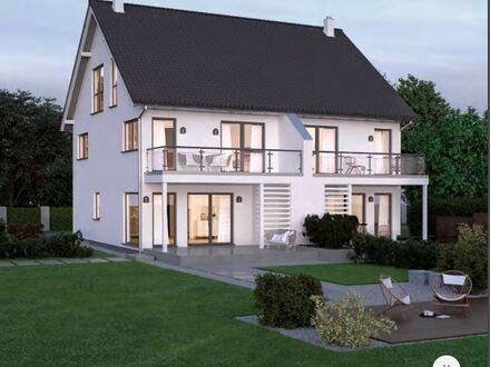 F E L D R A N D ! Neubau zweier großer Doppelhaushälften mit Keller. Einzeln oder gemeinsam kaufbar.