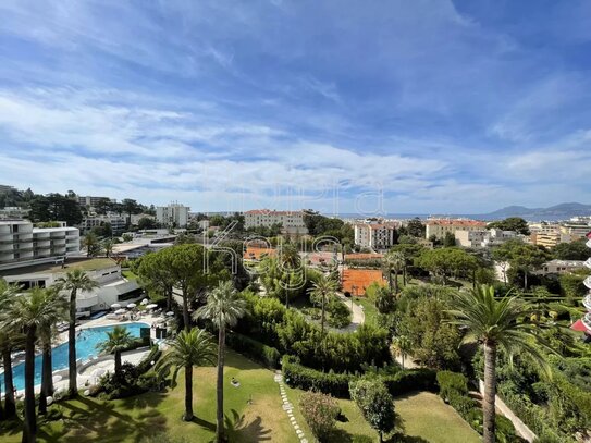 CANNES, Montfleury-Gebiet : 1-2-Zimmer-Wohnung, Terrassen, Meerblick, Pool