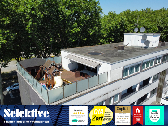 Ihre einmalige Chance! - Penthousewohnung mit 90m² Dachterrasse, eigenem Schwimmbad und Doppelgarage